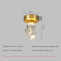 Modern gold diamond crystal ceiling lights for bedroom living room