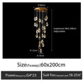 Modern gold diamond crystal chandelier living room lighting