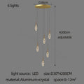 Modern gold diamond crystal chandelier living room pendant light
