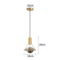 Modern gold diamond crystal pendant light for bedroom illumination