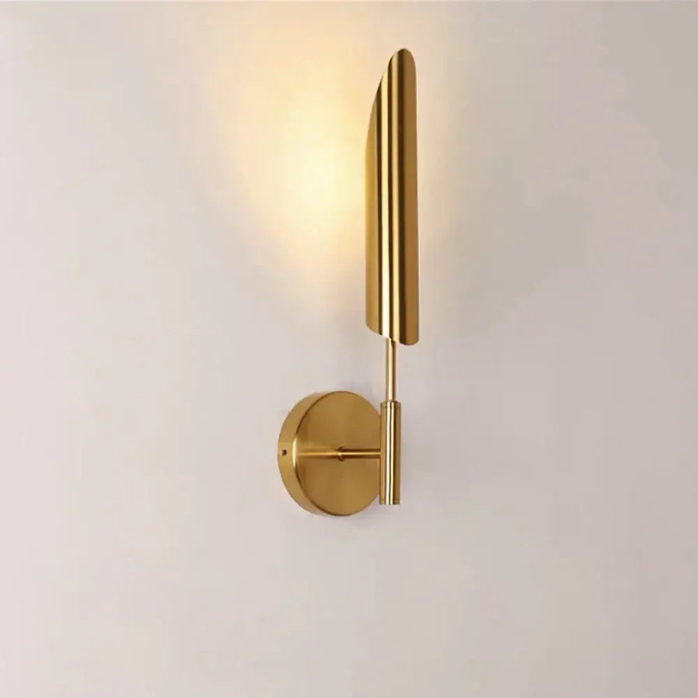 Modern gold double-head wall lights for living room clear and frosted