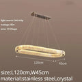 Modern gold double ring decorbites crystal led chandelier dining room