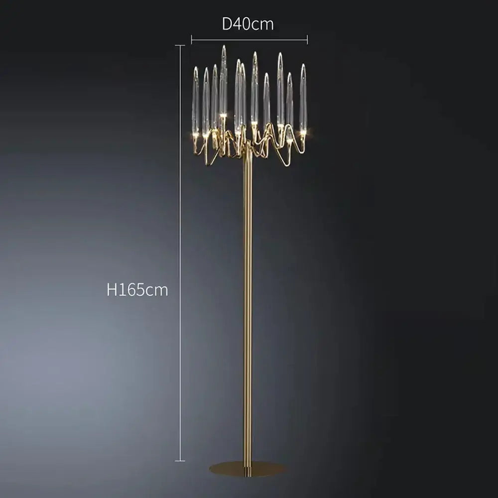 Modern gold elegant candle shape ceiling chandelier living room light