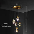 Modern gold elegant crystal chandelier living room pendant light