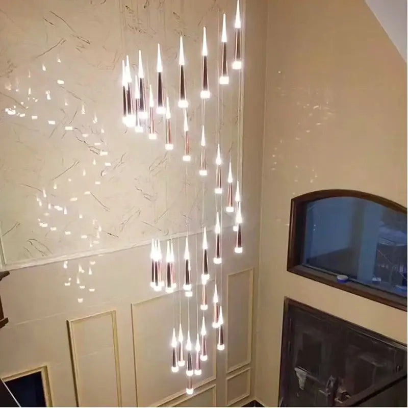 Modern gold elegant led ring chandelier living room pendant light