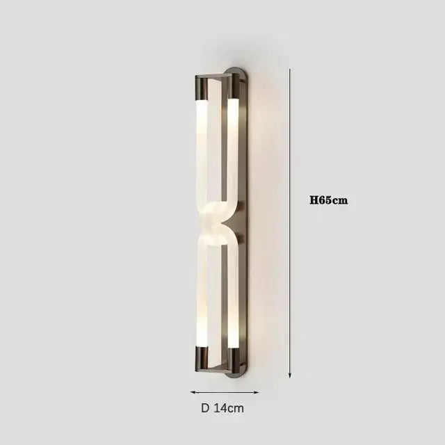 Modern gold elegant wall mounted light bedroom glass sconce
