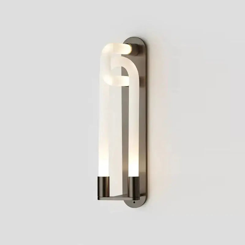 Modern gold elegant wall mounted light bedroom glass sconce