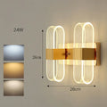 Modern gold elliptical led wall lamp for bedroom decor