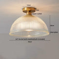 Modern gold etched glass led ceiling lamps living room light
