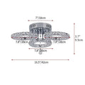 Modern gold five ring crystal ceiling chandelier dining room light