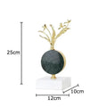 Modern gold flower crystal sculpture desk decoration bedroom craft