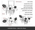 Modern gold flower glass shades led chandelier stairs hanging lamp