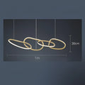 Modern gold flowing ring led decorbites elegant chandelier dining bar