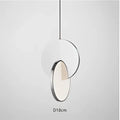 Modern gold geometric circle pendant light dining room overlapping discs