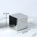 Modern gold geometric cube round statue decor for living room