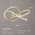 Modern gold geometric led ceiling pendant light dining room