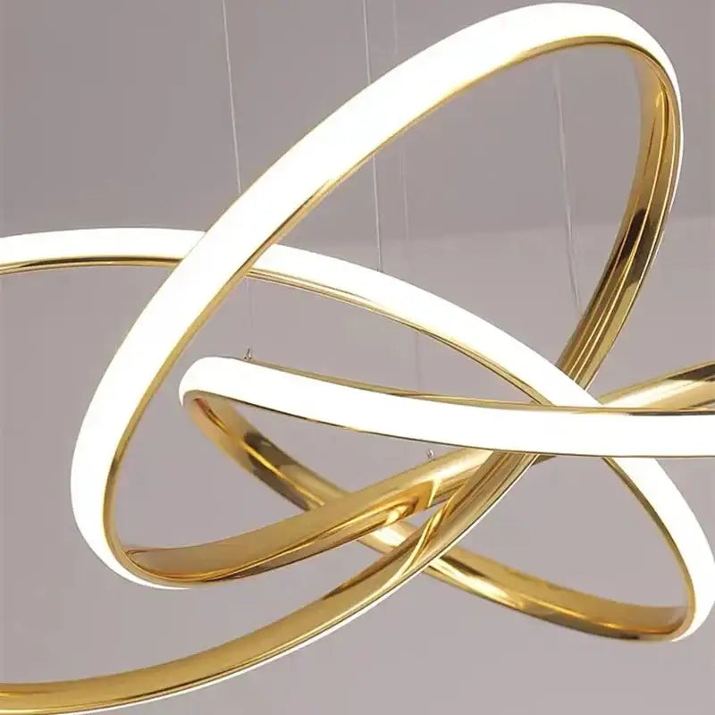 Modern gold geometric led ceiling pendant light dining room