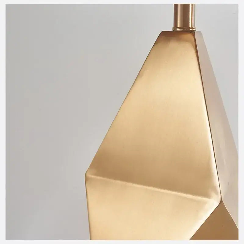 Modern gold geometric table lamp bedroom nightstand light