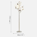 Modern gold ginkgo flower floor lamp living room decor