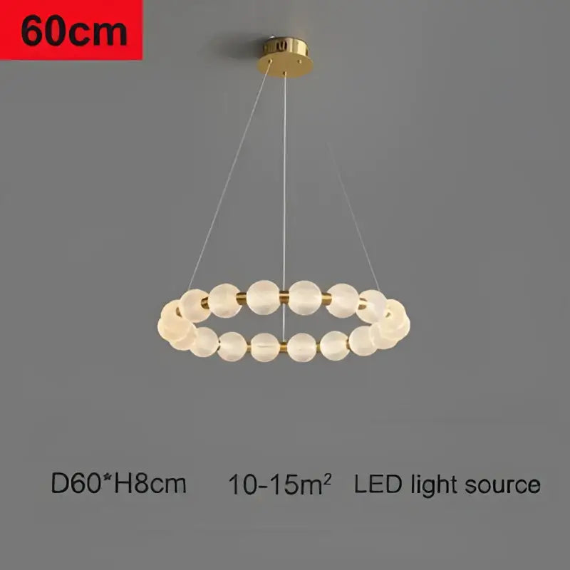 Modern gold glass ball led ceiling chandelier living room light