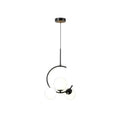 Modern gold glass ball led chandelier dining room pendant light