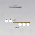 Modern gold glass ball led chandelier dining room pendant light