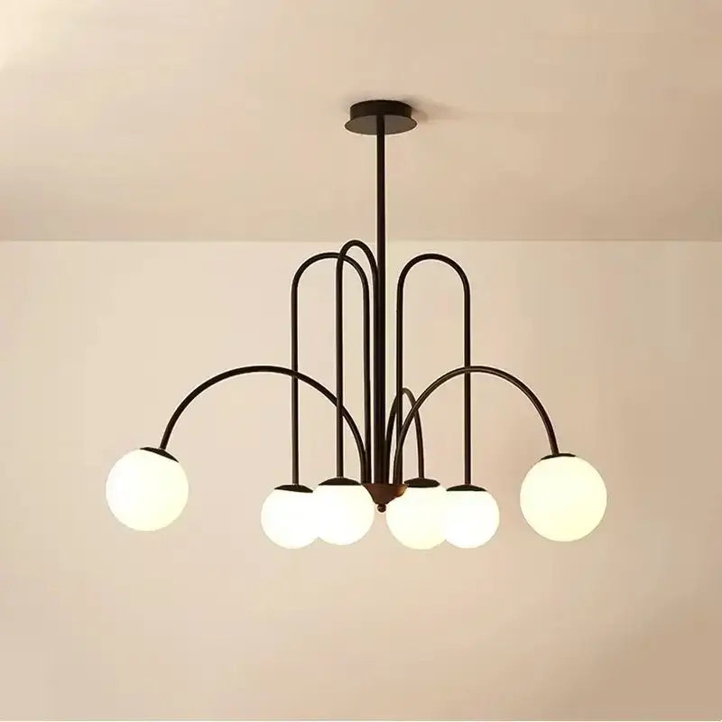 Modern gold glass ball led chandelier for dining room
