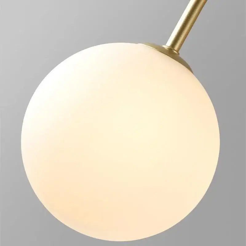 Modern gold glass ball led chandelier for dining room