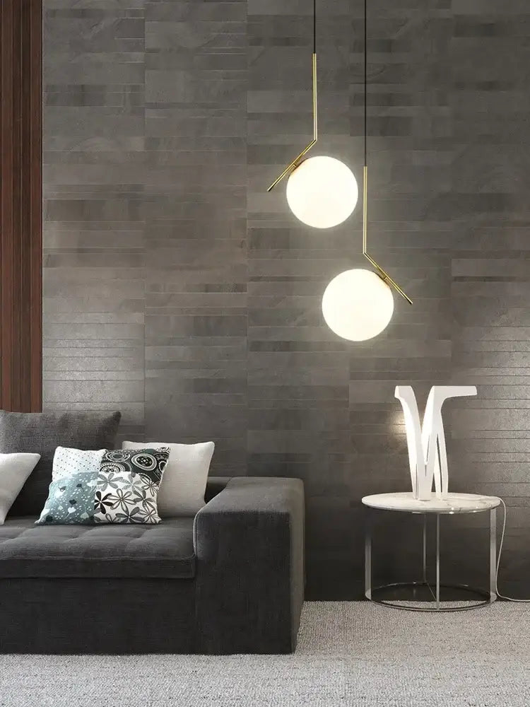 Modern gold glass ball led chandelier light bedroom floor lamp