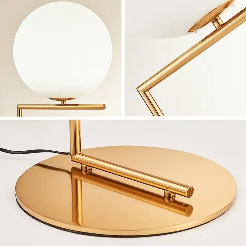Modern gold glass ball led chandelier light living room floor lamp