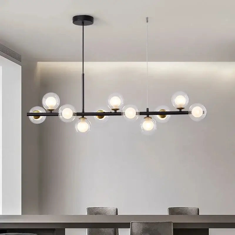 Modern gold glass ball pendant light dining room chandelier