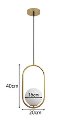 Modern gold glass ball pendant lights dining room glass globe decor