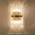 Modern gold glass rod crystal wall sconce bedroom light