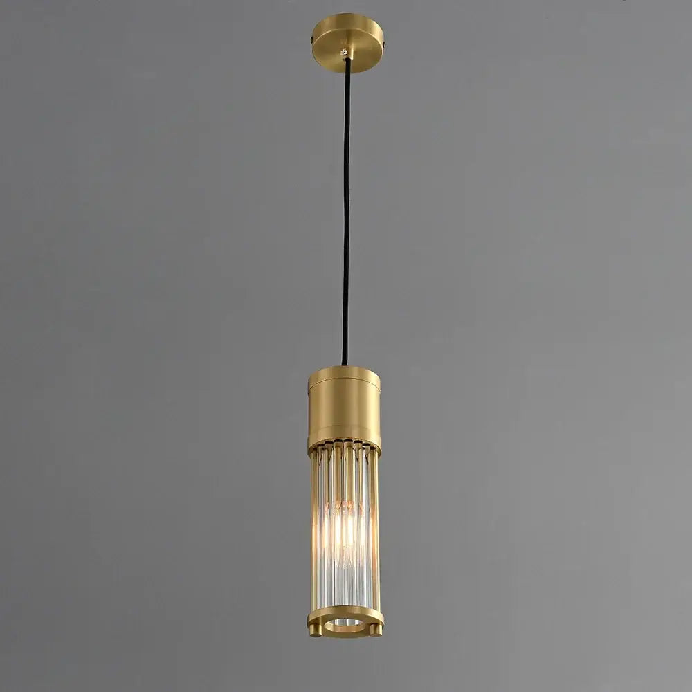 Modern gold glass shade pendant lights kitchen island cylindrical rods