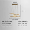 Modern gold intertwined crystal led pendant lights dining room dimmable