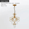 Modern gold iron crystal chandelier dining room luxury lighting