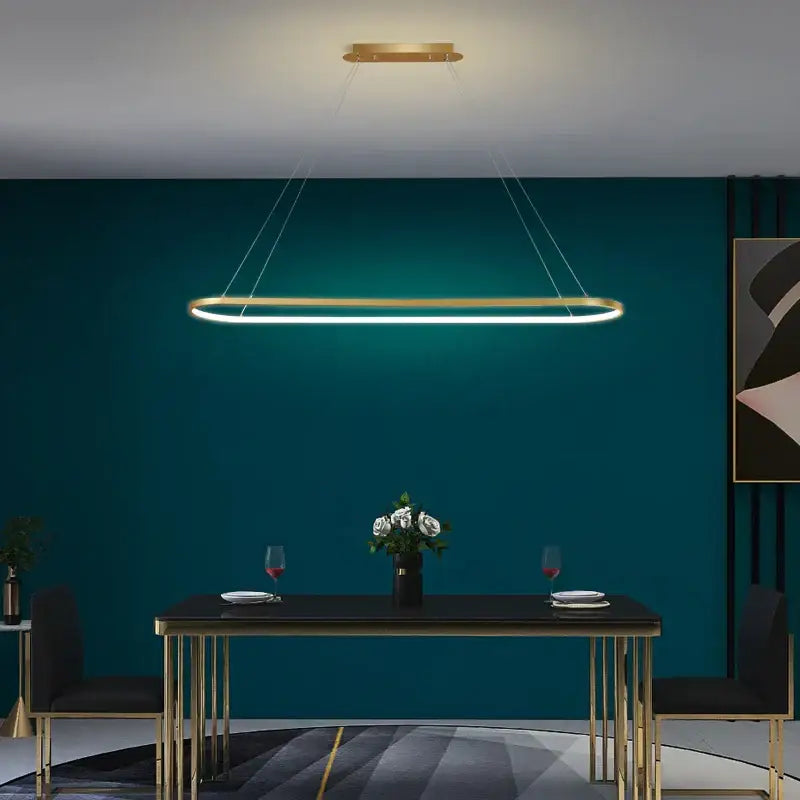 Modern gold iron dining chandelier ceiling lamp for kitchen