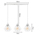 Modern gold iron frame pendant chandelier kitchen geometric light