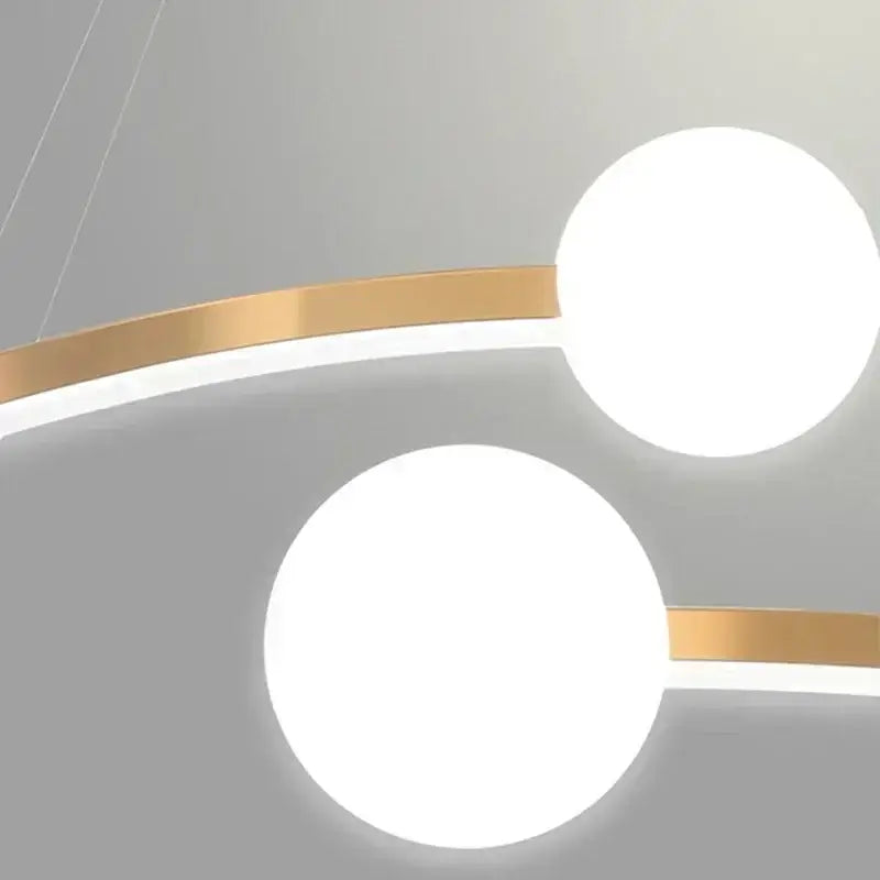 Modern gold iron led chandelier light for living room