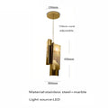 Modern gold italian marble pendant lamp dining room geometric light