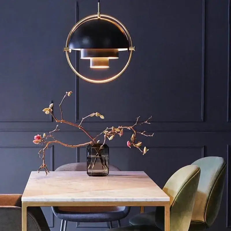 Modern gold layered danish pendant light living room