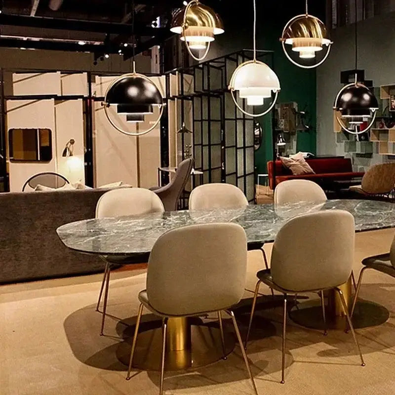 Modern gold layered danish pendant light living room