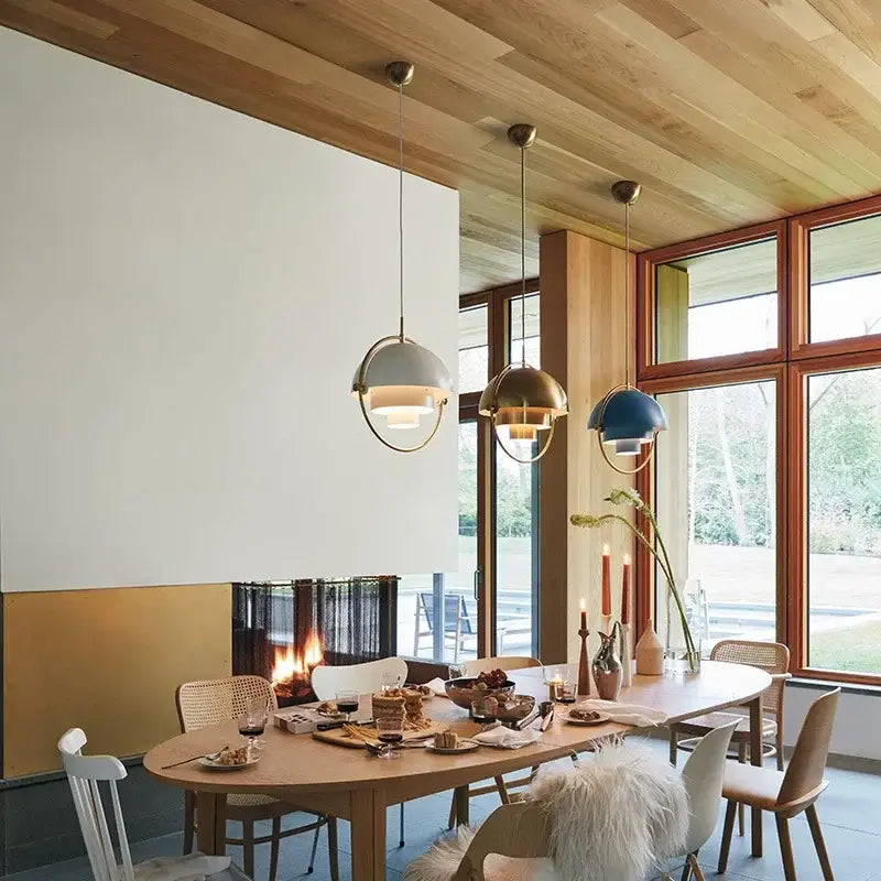 Modern gold layered danish pendant light living room