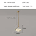 Modern gold led pendant lamp with textured glass for dining room