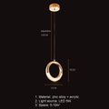 Modern gold led pendant light dining room fan glass chandelier