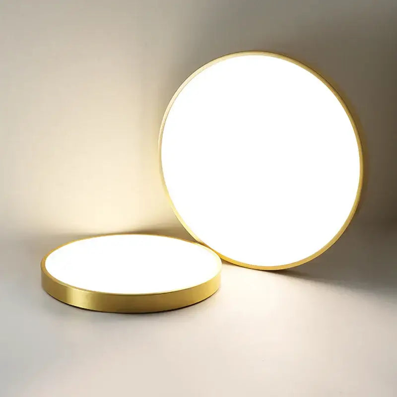 Modern gold led round ceiling light for bedroom