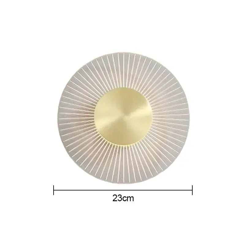 Modern gold led round wall lamp bedroom sconce lighting