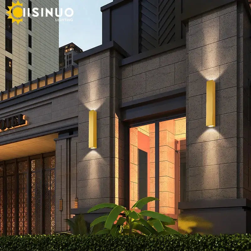 Modern gold led wall lamp outdoor waterproof sconce light