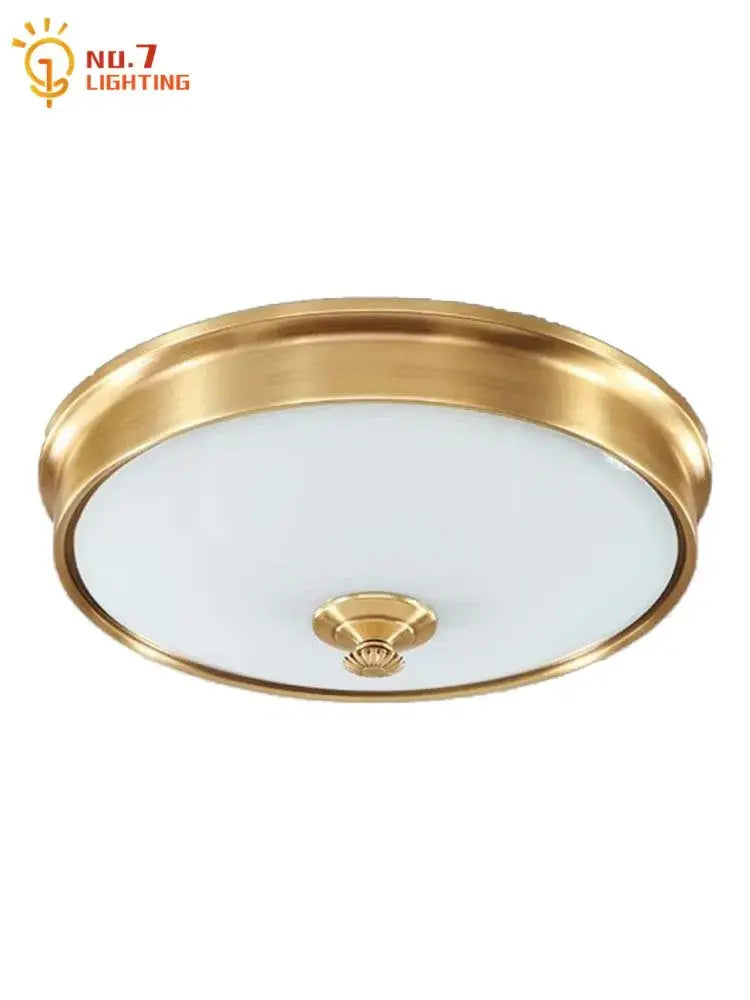 Modern gold lustre copper ceiling lamp living room led light