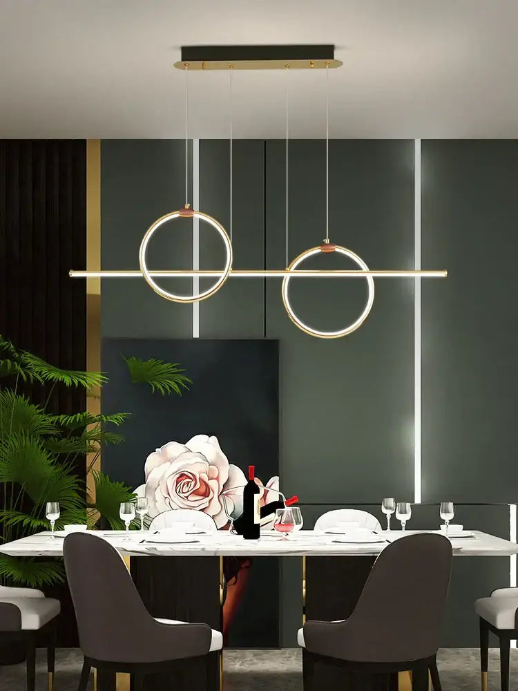 Modern gold luxury ring pendant chandelier for dining room